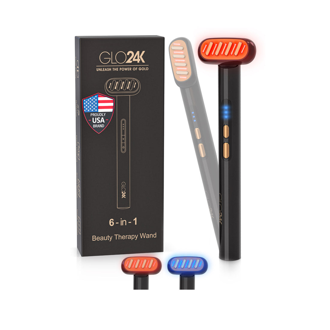 GLO24K 6-IN-1 Beauty Therapy Wand